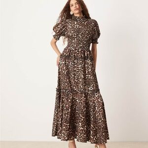 Sister Jane shirred maxi dress in leopard
